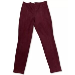 Charter Club Faux-Suede Pants Harvest Wine 12